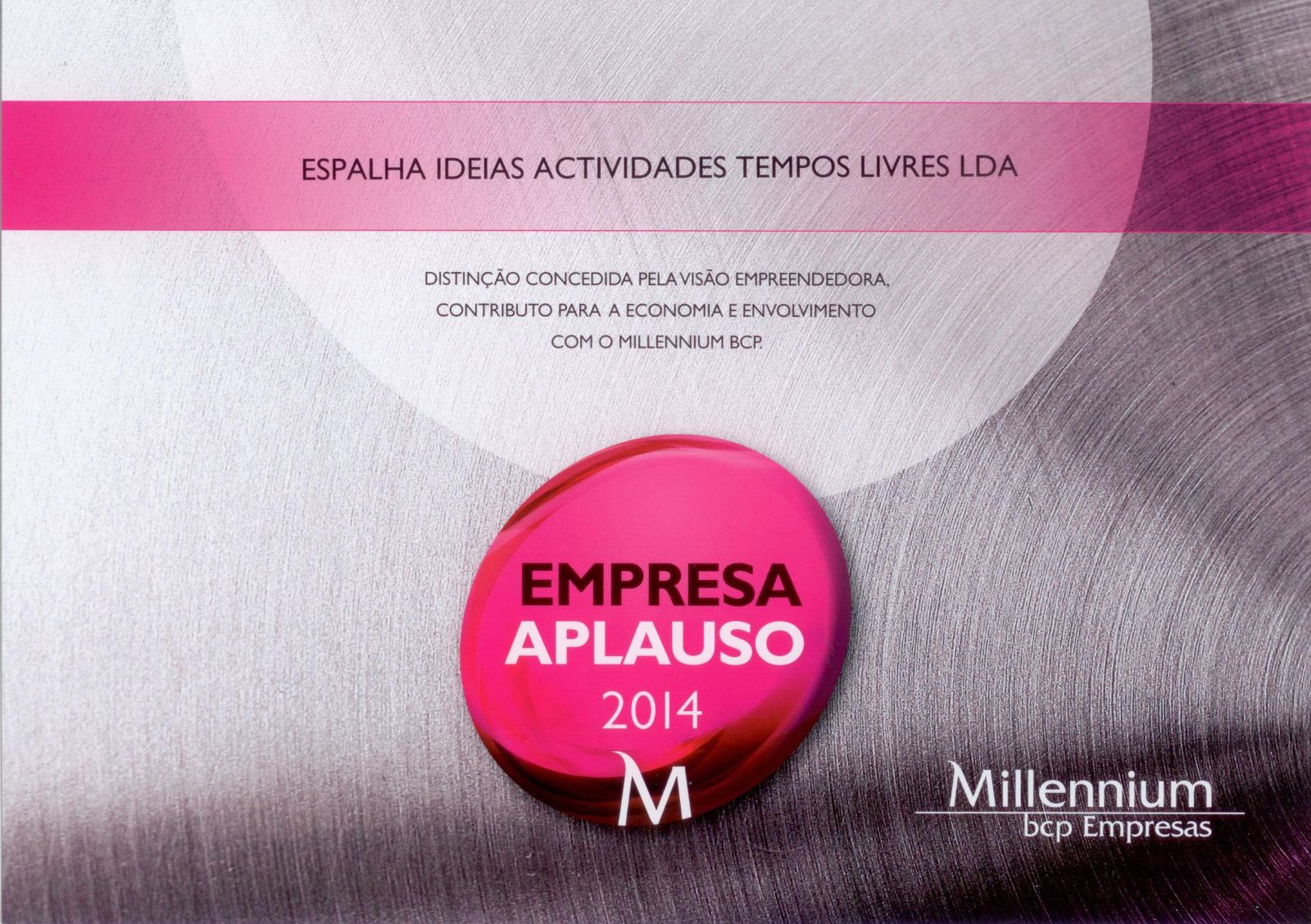 Empresa Aplauso 2014 - Millennium BCP