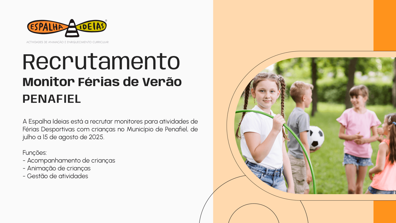 Recrutamento - monitor Férias Desportivas - Penafiel